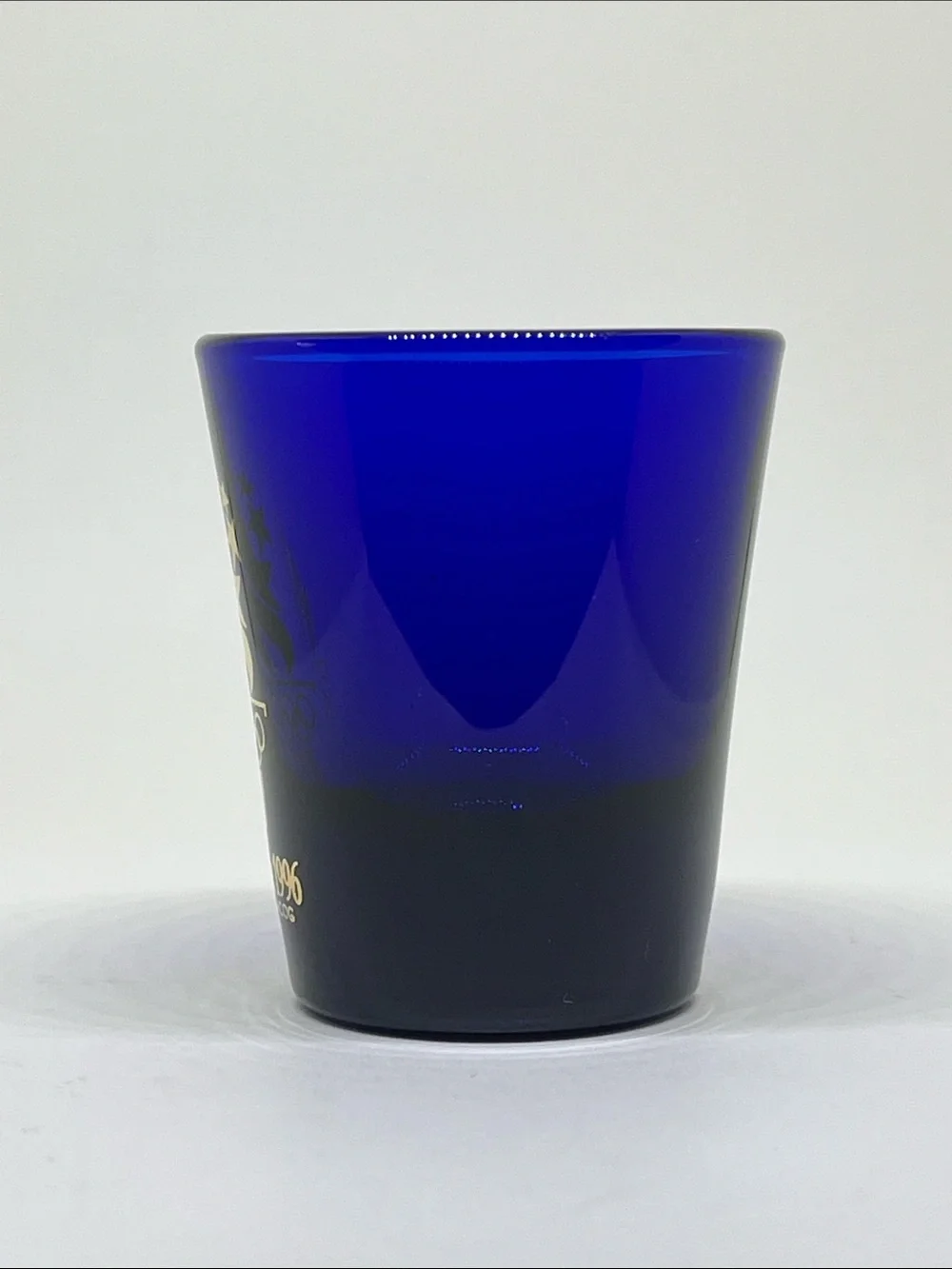 Atlanta 1996 Commemorative Cobalt Blue Shot Glass